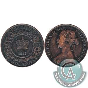 1861 Large Bud Nova Scotia 1-cent Fine (F-12)