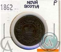 1862 Nova Scotia 1-cent Fine (F-12) $