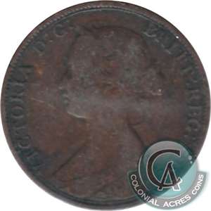 1864 Nova Scotia 1-cent Very Good (VG-8)