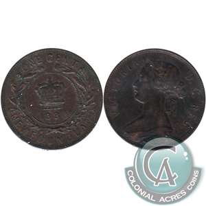 1880 R.0 E.D. Newfoundland 1-cent Very Fine (VF-20)