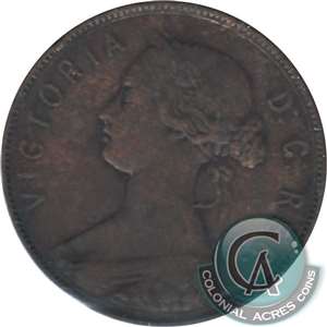 1880 R.0 E.D. Newfoundland 1-cent VG-F (VG-10)