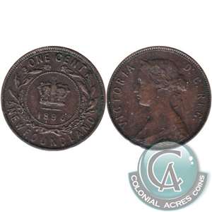 1896 Newfoundland 1-cent F-VF (F-15)