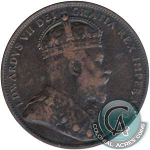 1907 Newfoundland 1-cent F-VF (F-15)