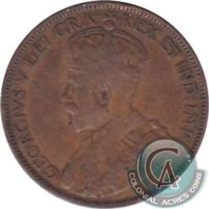 1913 Newfoundland 1-cent VG-F (VG-10)