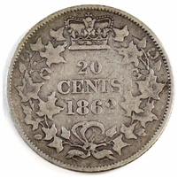 1862 New Brunswick 20-cents Fine (F-12) $