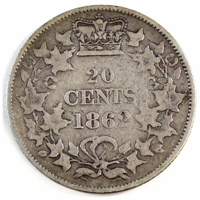 1862 New Brunswick 20-cents Fine (F-12) $