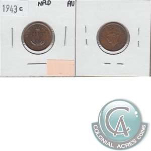 1942 Newfoundland 1-cent AU-UNC (AU-55)