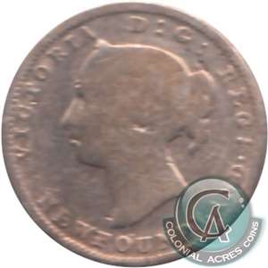 1865 Newfoundland 5-cents G-VG (G-6)