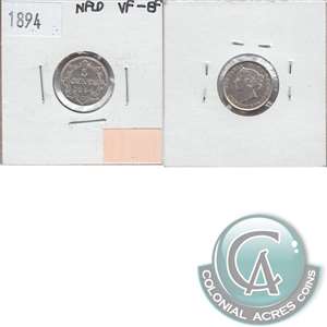 1894 Newfoundland 5-cents VF-EF (VF-30) $