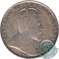 1908 Newfoundland 5-cents Very Good (VG-8)