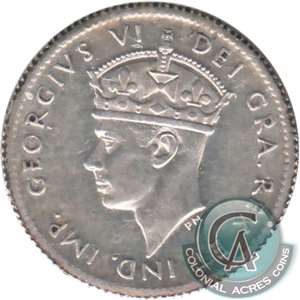 1942C Newfoundland 5-cents Almost Uncirculated (AU-50)