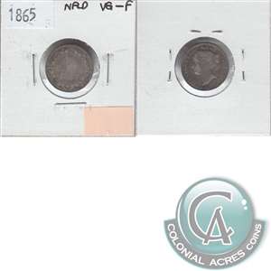 1865 Newfoundland 10-cents VG-F (VG-10) $
