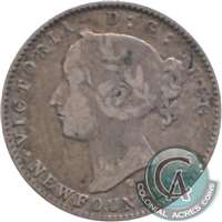 1894 Newfoundland 10-cents Fine (F-12)