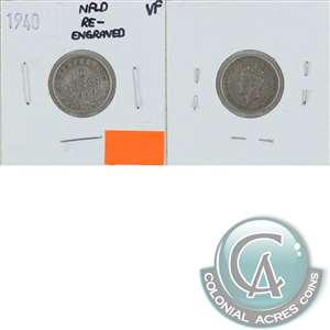 1940 Re-Engraved Newfoundland 10-cents Very Fine (VF-20)