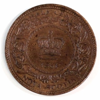 1861 Nova Scotia 1/2 Cent UNC+ (MS-62) $