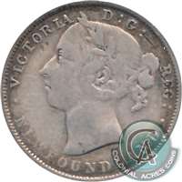 1865 Newfoundland 20-cents VG-F (VG-10)