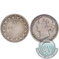 1873 Newfoundland 20-cents Very Good (VG-8)