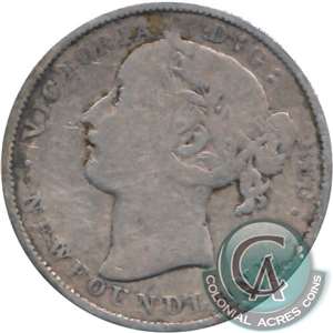 1880 Newfoundland 20-cents Very Good (VG-8)