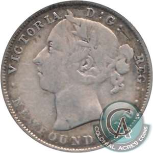 1880 Newfoundland 20-cents VG-F (VG-10) $