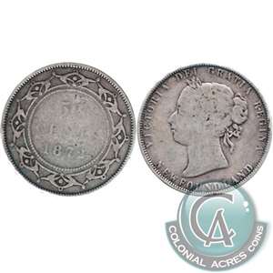 1872H Newfoundland 50-cents About Good (AG-3)