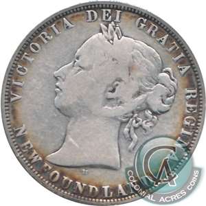 1880 Newfoundland 50-cents VG-F (VG-10) $
