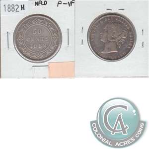 1882H Newfoundland 50-cents F-VF (F-15) $