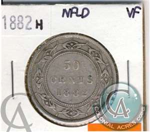 1882H Newfoundland 50-cents Very Fine (VF-20) $