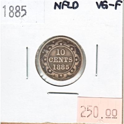 1885 Newfoundland 10-cent VG-F (VG-10) $
