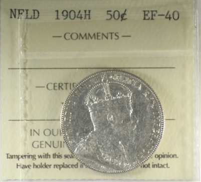 1904H Newfoundland 50-cent ICCS Certified EF-40