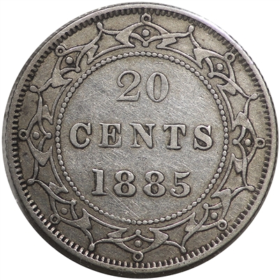 1885 Newfoundland 20-cent VF-EF (VF-30) $