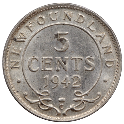 1942C Newfoundland 5-cents Uncirculated (MS-60)