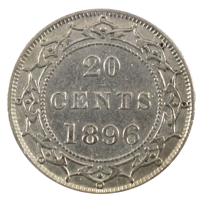 1896 Large 96 Obv. 1 Newfoundland 20-cents Extra Fine (EF-40) $