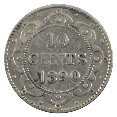 1890 Newfoundland 10-cents Very Fine (VF-30) $