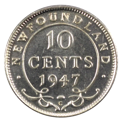 1947C Newfoundland 10-cents AU-UNC (AU-55)