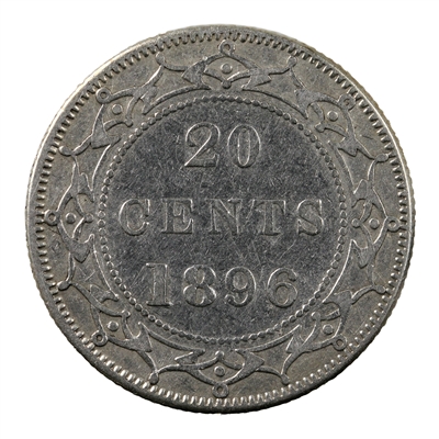 1896 Small 96 Newfoundland 20-cents VF-EF (VF-30) $