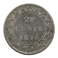 1876H Newfoundland 20-cents VF-EF (VF-30) $