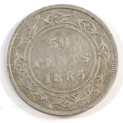 1885 Newfoundland 50-cents Fine (F-12) $