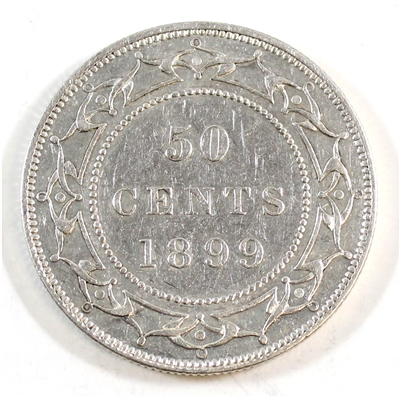 1899 Wide 9's Newfoundland 50-cents EF-AU (EF-45) $