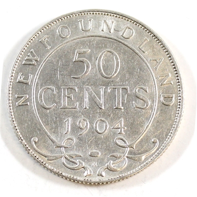 1904H Newfoundland 50-cents EF-AU (EF-45) $
