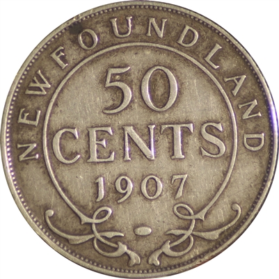 1907 Newfoundland 50-cents VF-EF (VF-30)
