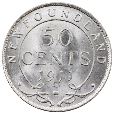 1911 Newfoundland 50-cents Brilliant Uncirculated (MS-63)