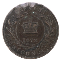 1872H Newfoundland 1-cent Extra Fine (EF-40)