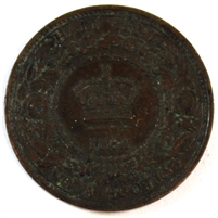 1864 Nova Scotia 1/2 Cent EF-AU (EF-45)