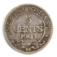 1903 Newfoundland 5-cents G-VG (G-6)