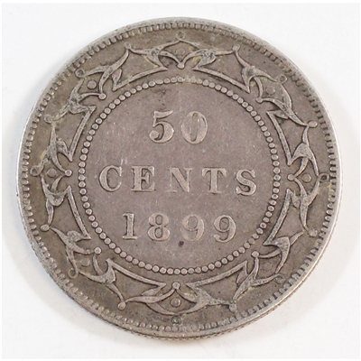 1899 Wide 9's Newfoundland 50-cents Fine (F-12)