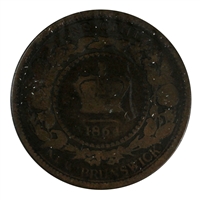 1864 Tall 6 New Brunswick 1-cent Filler