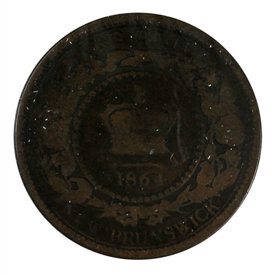 1864 Tall 6 New Brunswick 1-cent Filler