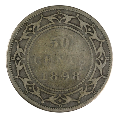 1898 Obv. 2, Small W Newfoundland 50-cents Good (G-4)