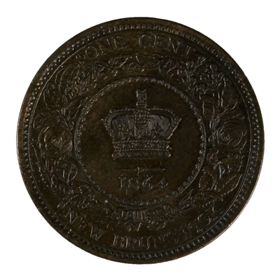 1864 Tall 6 New Brunswick 1-cent UNC+ (MS-62)