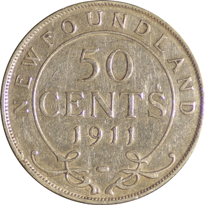 1911 Newfoundland 50-cents VF-EF (VF-30)